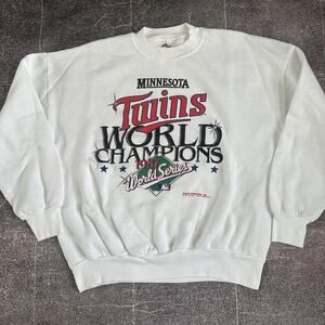 Men's Vintage 80's Minnesota Twins World Series Champions Crewneck Sweatshirt XL